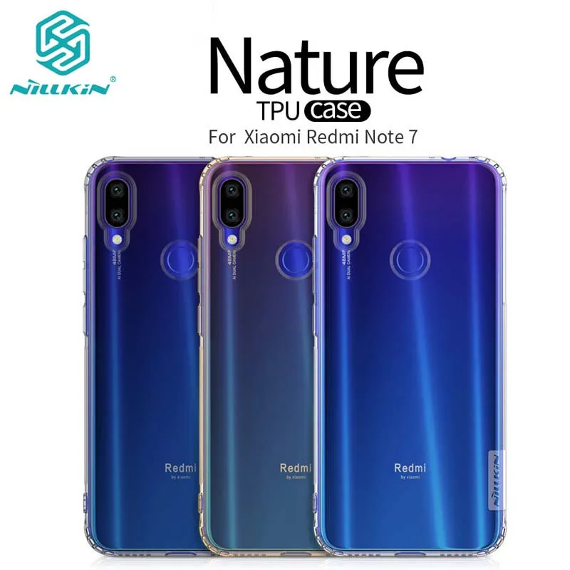 

For Xiaomi Redmi Note 7 Case, Nillkin Nature Tpu Transparent Crystal Soft Silicon Protective Back Cover for Redmi Note 7 Case