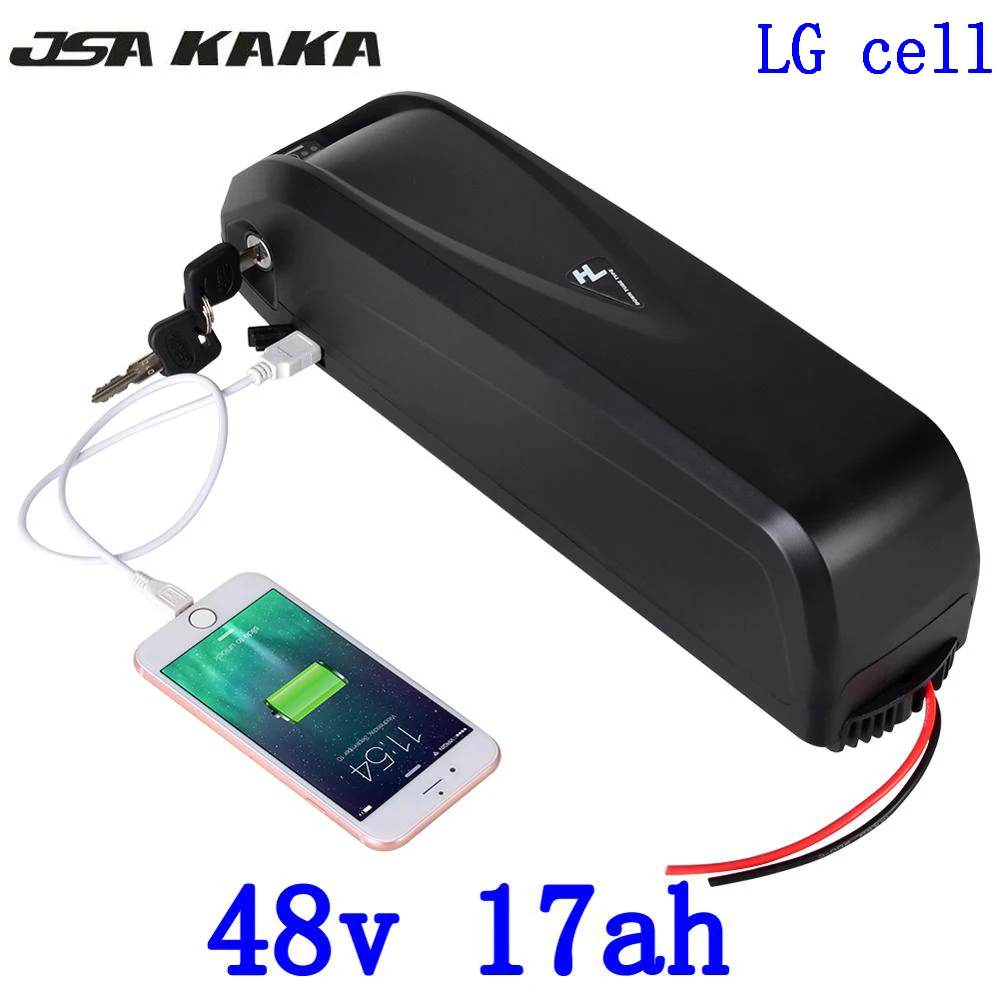 ^Cheap 48V ebike battery 48V electric bike battery 48V 17AH Lithium ion battery with USB port for 750W BBS02 1000W BBSHD Bafang Motor