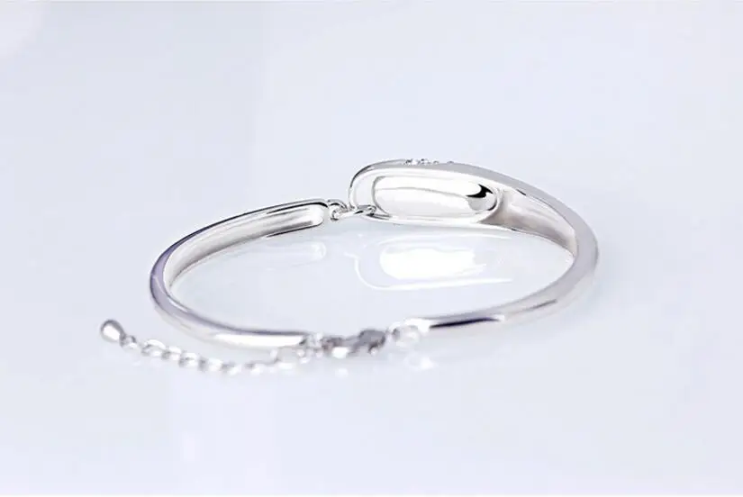 Anenjery/, модный 925 пробы серебряный браслет с кристаллами для обуви, браслеты для женщин, серебряные ювелирные изделия 925, pulseira feminina S-B150