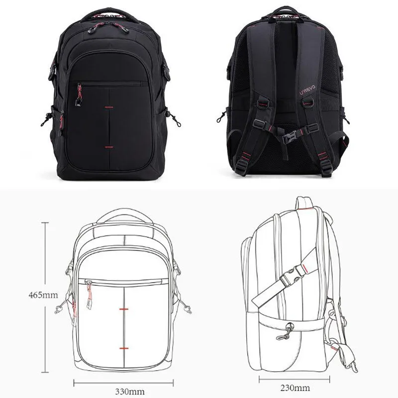 Xiaomi UREVO 25L Большой Вместительный мужской рюкзак Мужская 15 дюймовая сумка для
