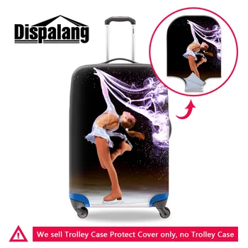 

Dispalang Travel Accessories,Elastic Dust Luggage Cover,Ice Skating girl Cute Suitcase Protective Covers for 18-30 inch Case