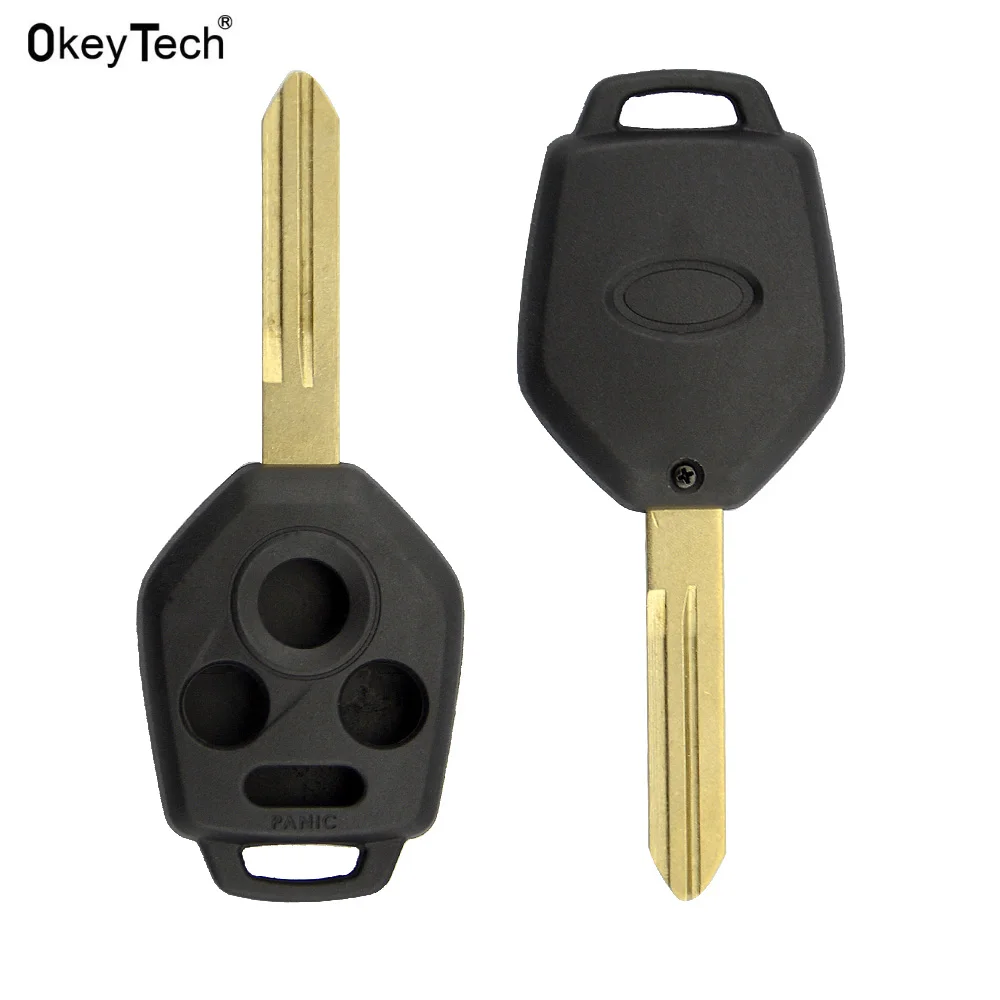 

OkeyTech Blank Key Shell For Subaru Forester 2008-2014 Impreza Xv Outback Legacy Flip Folding 3 Button Car Key Case fob Cover