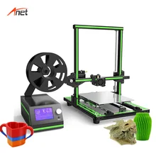 Anet E10 Semi Assembled 3d Metal Printer LCD 12864 Steel Case Large Printing Size Impressora 3d 40-120mm/s Printing Speed