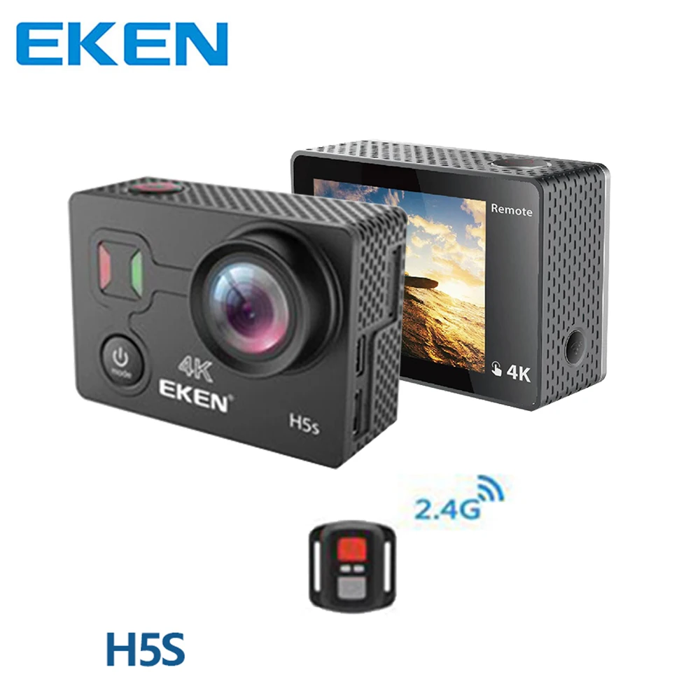 Оригинальная Экшн-камера eken H5S Ambarella A12 с чипом Ultra 4K 30FPS, сенсорный экран, Wifi, спортивная водонепроницаемая камера Go Pro, Спортивная камера