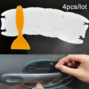 

4Pcs/LOT Car Handle Protection Film Car Exterior Transparent Sticker Automotive Auto Accessories Car Styling Car sticker