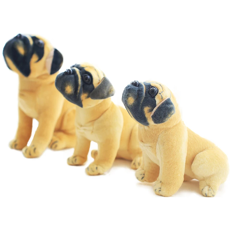 1pc 20/25/30cm Simulation Pug Dog Plush Dolls Toy Soft Stuffed Animals Yellow Puppy Dog Doll Cute Baby Gift for Girls Children