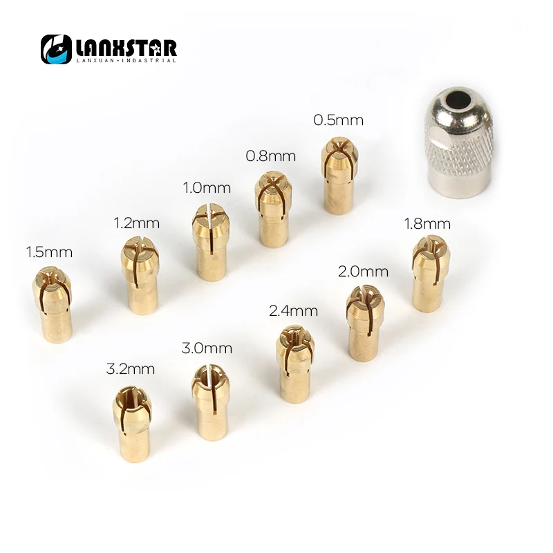 For Dremel Mini Drill Collet Chucks Core Size 0.5/0.8/1.0/1.2/1.5/1.8/2