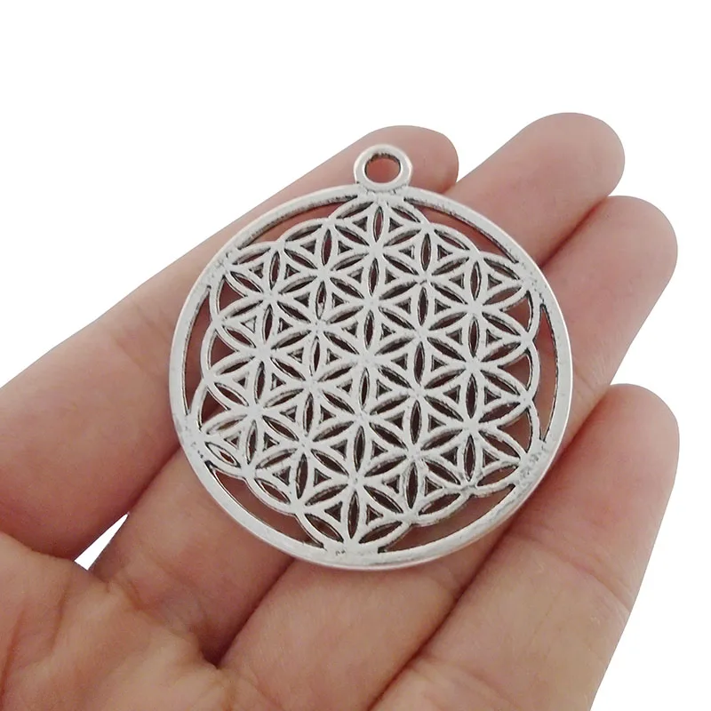 ZXZ-5pcs-Antique-Silver-Tone-Large-Flower-of-Life-Round-Circle-Charms-Pendants-for-Jewelry-Making (1)