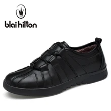 Blaibilton Men Casual Shoes Winter Warm Velvet Luxury Genuine Leather Male Footwear Fashion Designer Mens Large Sizes SD6603