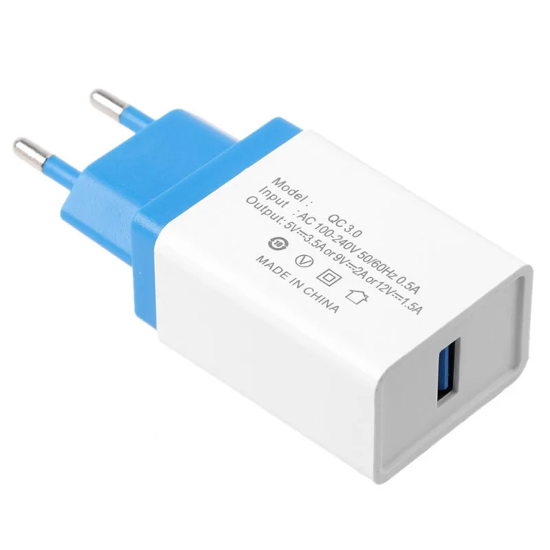 3 0 USB телефон QC3.0 быстрое зарядное устройство ЕС мобильный зарядный адаптер для