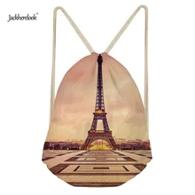 Jackherelook Красивая Эйфелева башня модный Дамский рюкзак со стягивающим шнуром маленькие школьные сумки через плечо для девочек, сумка для хранения Cinch Bolsas