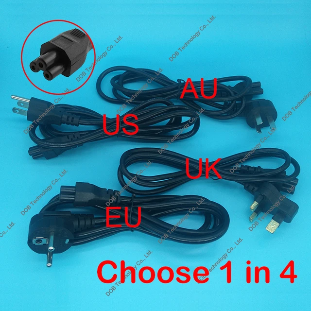 Wholesale Eu Au Us Uk Plug 3pin Ac Power Cord Cable For Dell Hp