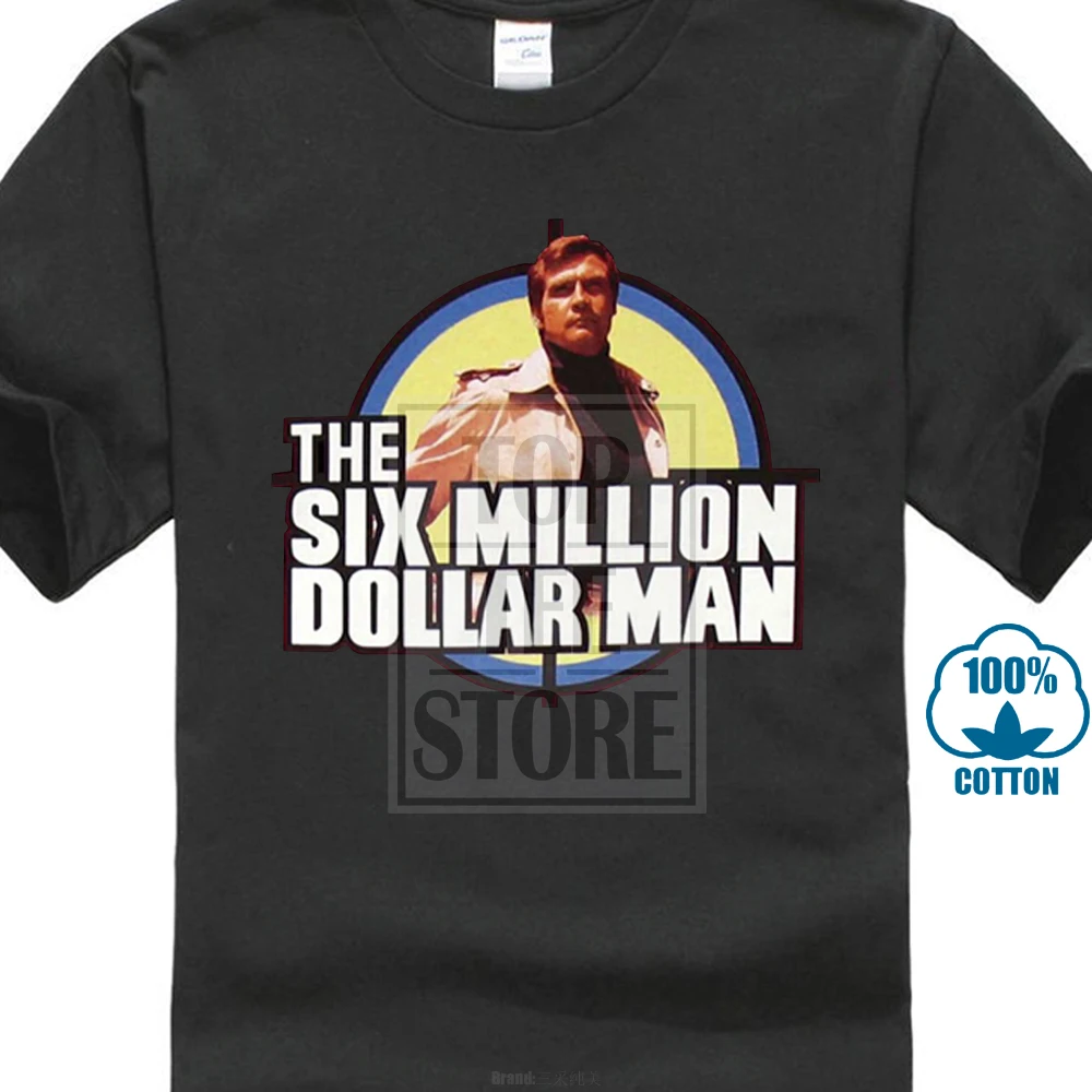 Интересные для печати шесть миллион человек ТВ-шоу Дизайн Мужская модная футболка Hipster Топы короткий рукав футболки