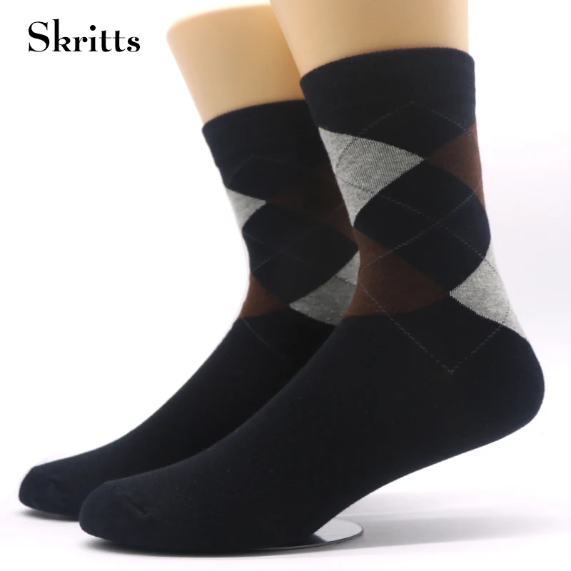 1 Pair Skritts Cotton Socks for Men Autumn Winter Socks Thick Keep Warm Sock Men Fashion Business Dress Short Sock Compression