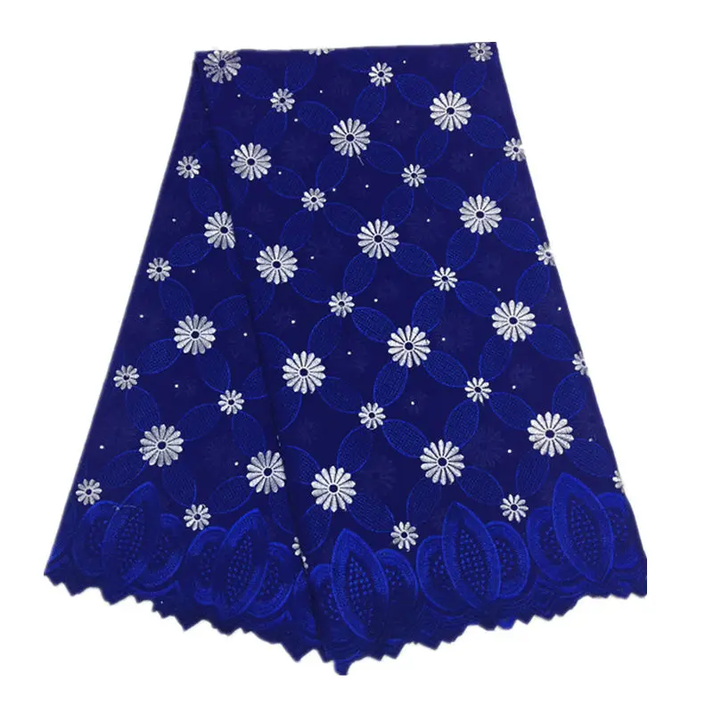 Soft Quality 100 Cotton Swiss Voile Lace Fabric with stone Switzerland