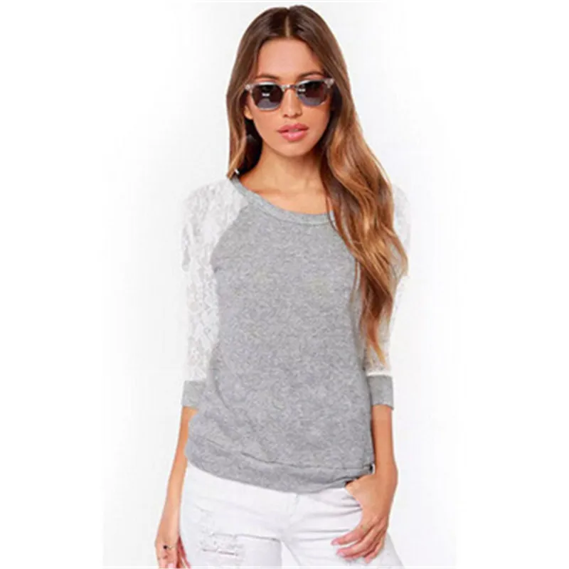 

Autumn Sexy Backless Lace Patchwork Blouse Women Casual Solid Long Sleeve Shirt O Neck Office Ladies Tops Fashion Blusa Feminina