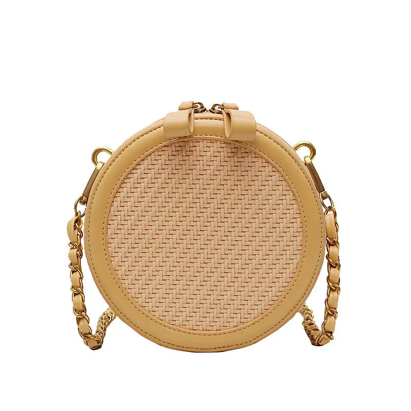 

Round Multi-style Straw Bag Ladies PU Messenger Bag Summer Fashion Women's Bag Designer Brand Ladies Shoulder Bag Clutche Women