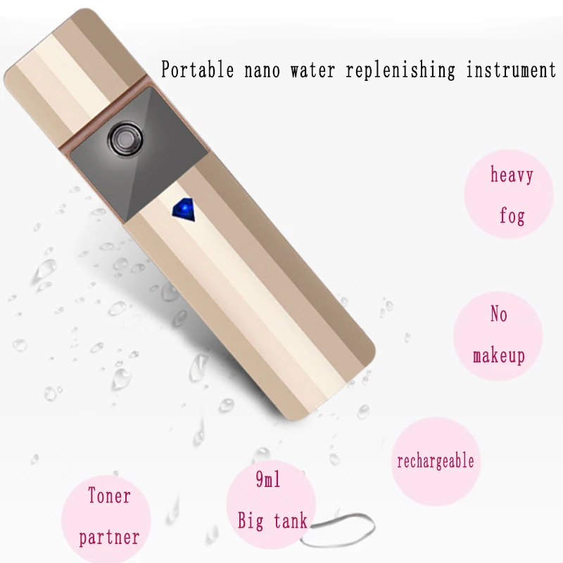 Portable nano spray water replenishing instrument hand held water