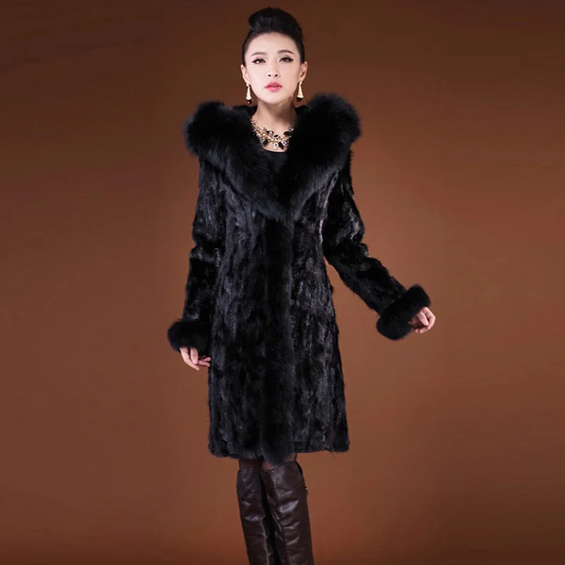 2017 S-6XL женские зимние пальто с капюшоном из искусственного меха плюс размер 5XL 4XL