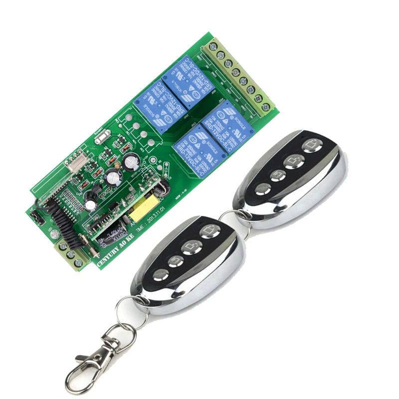 Wide Voltage 85V~250V 110V 220V 230V 250V 4CH RF Wireless Remote Control Relay Switch Receiver For LED Lamp Garage Doors Wide Voltage 85V~250V 110V 220V 230V 250V 4CH RF Wireless Remote Control Relay Switch Receiver For LED Lamp Garage Doors