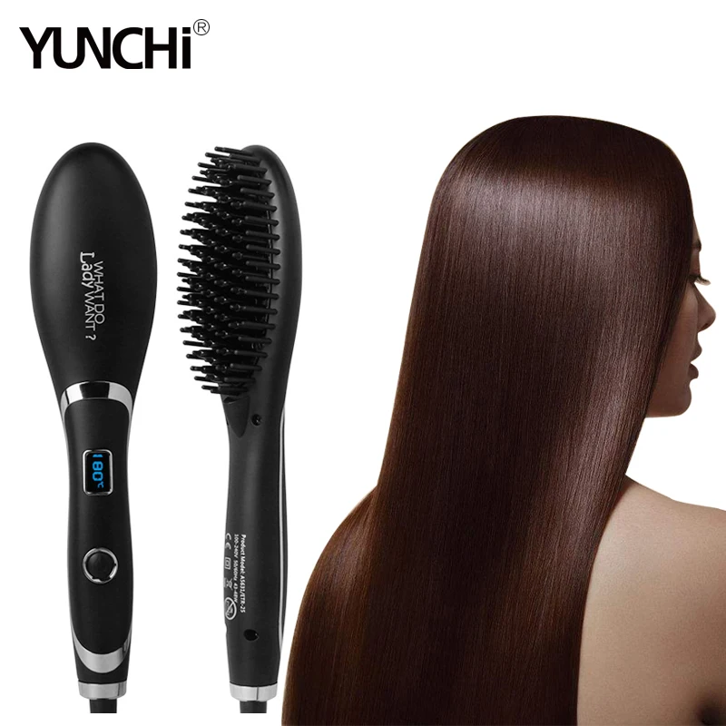 Buy Electric Hair Straightener Comb Ceramic Ironing Hair Brush Anion Hair Care