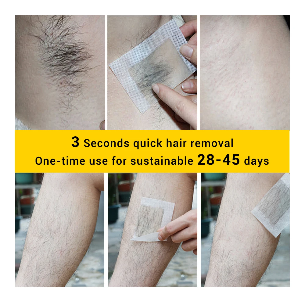 Lanbena 10 Pairs Hair Removal Wax Strips Papers Natural Beeswax