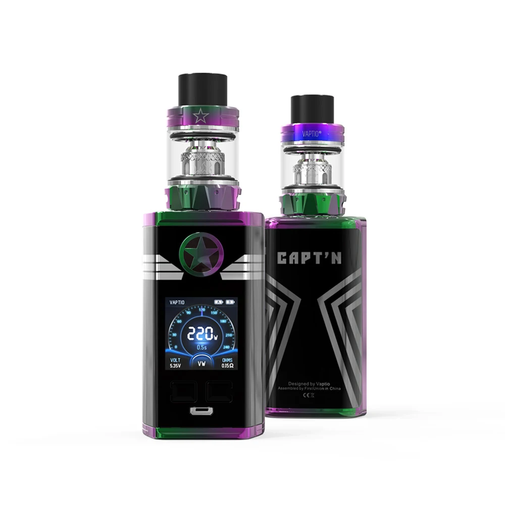 Оригинальный Vaptio Capt'n 220 Вт тк кит W/8 мл/2 мл Paragon Tank и 0 005 S огонь скорость 1 3