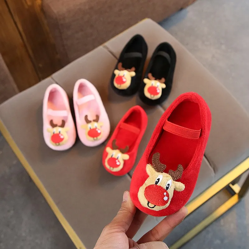 

Baby Toddler Shoes Christms Fluffy Cotton Baby Winter Wrm Shoes Newborn Baby Toddler First Wlkers Shoes