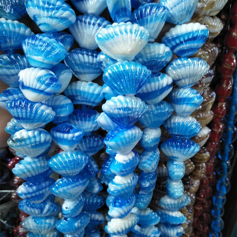 Good Quality 10pcs/lot 15x20mm Natural Shell Beads Fan shaped Conch Sea