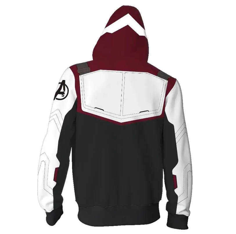 Avengers Endgame Quantum Realm Cosplay Costume Hoodie Sweatshirt Superhero Captain America Iron Man Coat Jacket Hoodie Men Women