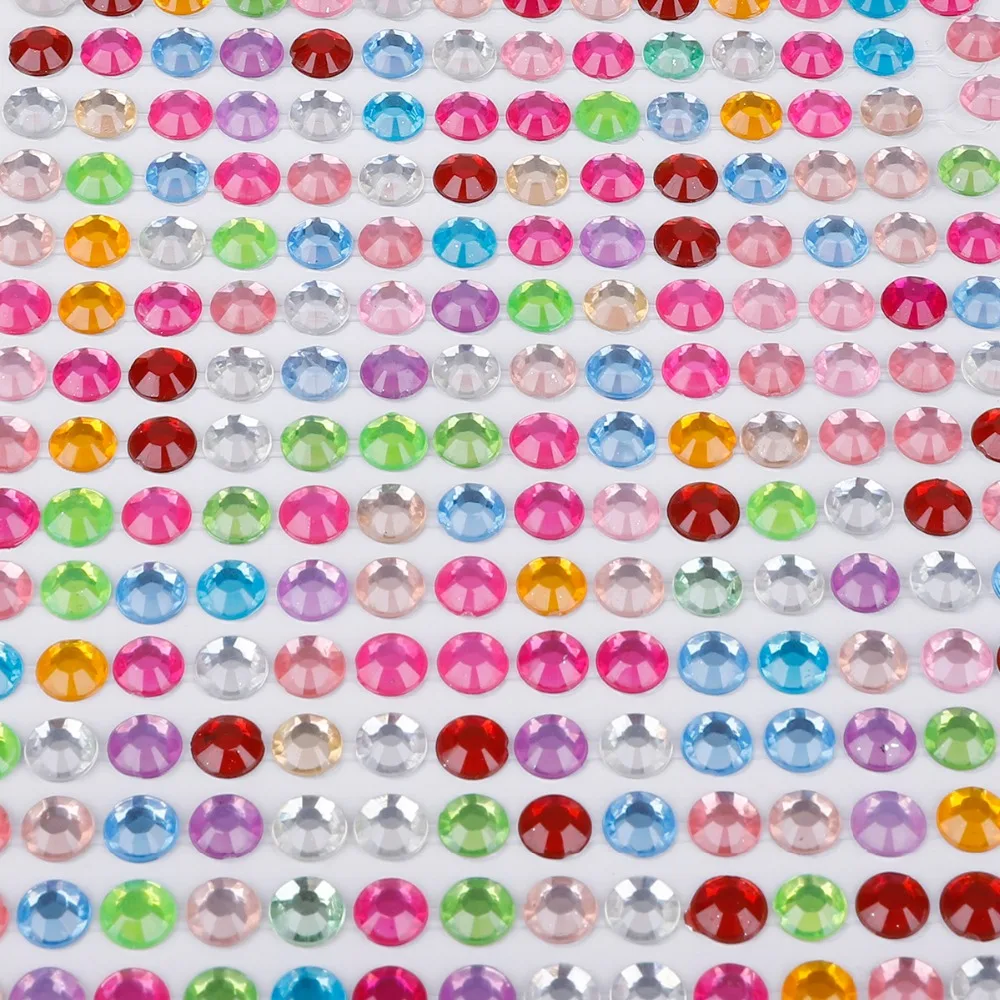 504pcs/lot 6mm Acrylic Rhinestones Fabric Phone Scrapbooking Nail Art DIY Material For Party Crafts Decoration Supplies