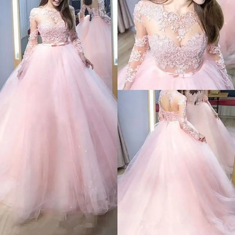 Light Pink Gown Dress Online, 51% OFF ...