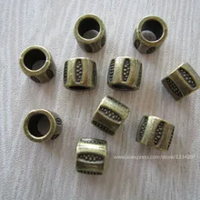 10 шт.-30 шт. античные волосы бронзового цвета оплетка dread дредлок бусины зажимы манжеты трубки около 6,2 мм отверстие