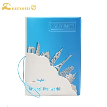 

DEZEMIN World Trip Passport Cover Women Men Travel Card Holder