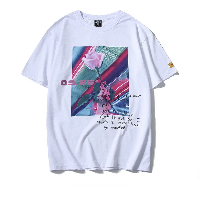 FOJAGANTO, модная брендовая мужская футболка, летняя мужская повседневная хлопковая футболка с коротким рукавом, Мужская Уличная футболка в стиле хип-хоп, топы - Цвет: White