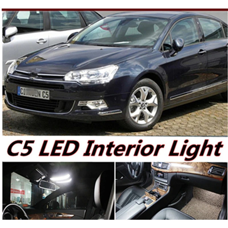 Tcart 7pcs car led light Interior Light Kit Dome light Reading light