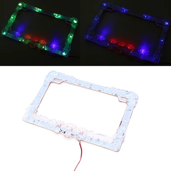 

Multi Color Flasher 12V Motorcycle LED License Plate Frame Cover Universal for Honda Yamaha Suzuki Harley Tail Lights Cafe Racer