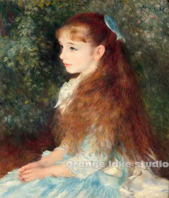 Renoir's "Girl Elaine" Famous HD oil painting Posters Cotton Cloth