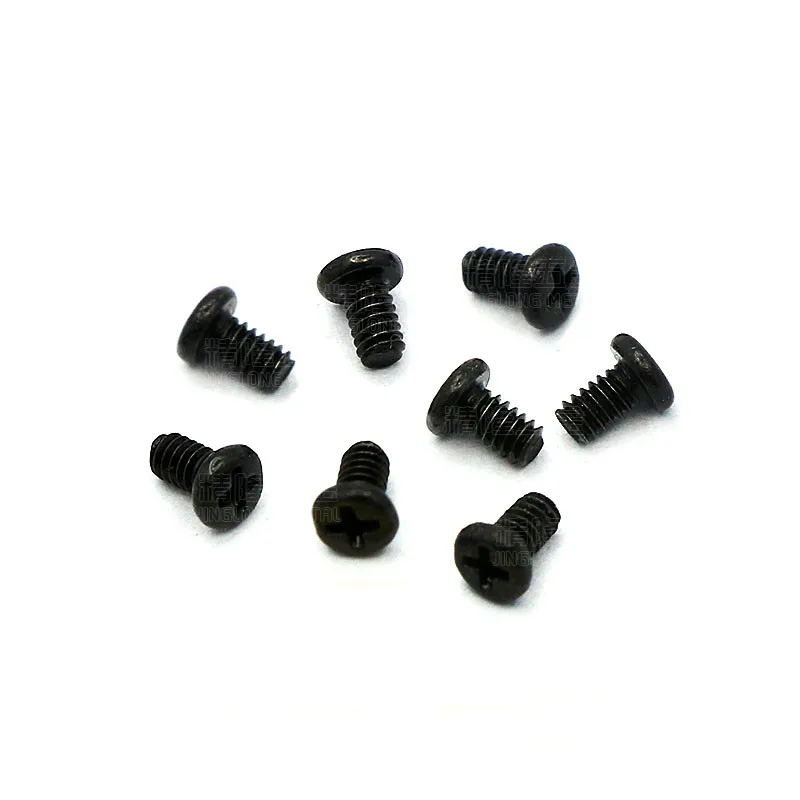 1000pcs/lot M1.4*3.5 Pan head philips machine screw hardened steel black zinc plated PM1.4 | Обустройство дома