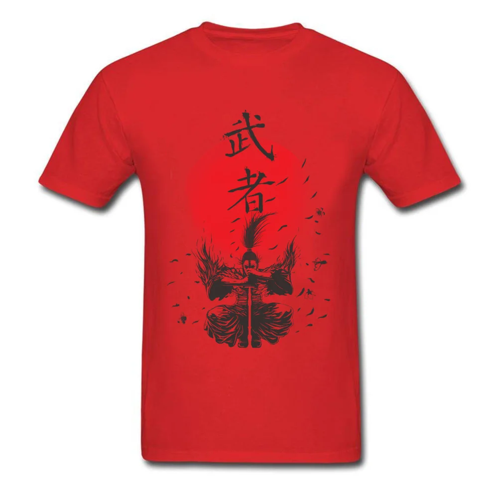 The Warrior Special Design Tops Shirt O-Neck Summer Fall Pure Cotton Short Sleeve T-shirts for Men Casual Tops Tees The Warrior red