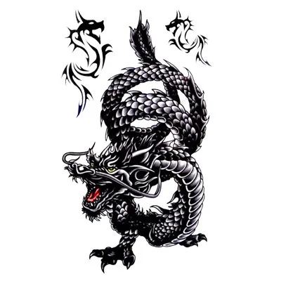 black dragon tattoo designs fake tattoo dragon totem for arm leg black dragon tattoo designs fake tattoo dragon totem for arm leg