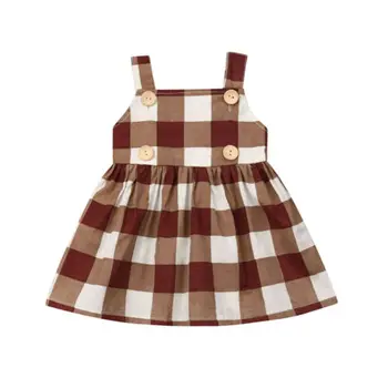 

Toddler Kids Baby Girls Summer Casual Plaid Dress Party Pageant Dresses Sundress Summer Dress Children's Clothes