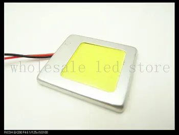 

50X 6W Panel Reading Interior Light Adapter Dome T10 194 W5W Bulb LED Car COB 48 Chip Festoon 12V White with Aluminum Shell