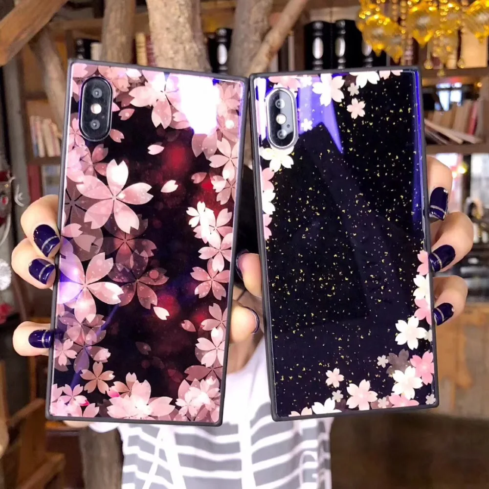 Zmasi закаленное Стекло чехол для iPhone X XS 7 8 плюс чехлы телефонов крышка 6 6S Plus