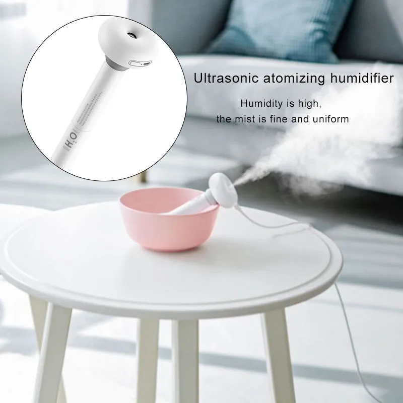 

Ultrasonic Humidifier Air Purifier Aroma Diffuser Moisture Colorful Light Creative Portable Doughnut Shape