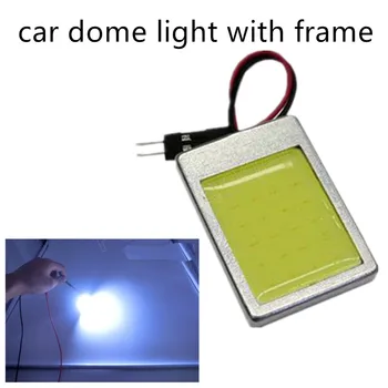 

the new product 24 SMD COB Chip 24LED 12V DC 12W Panel Lamps With T10 Festoon Adapters White Aluminum Frame