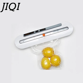 

JIQI Electric Vacuum Sealer MIni Packaging Machine Film Container Food Saver Wet Dry Coffee Sealing Packer Include 10Pcs Bags EU