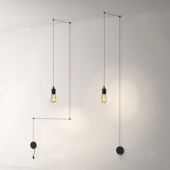 

Simple DIY Geometric Line Lustre Pendant Lights Led E27 Pendant Lamp for Foyer Living Room Industrial Lamp Hanging Lamp Fixture