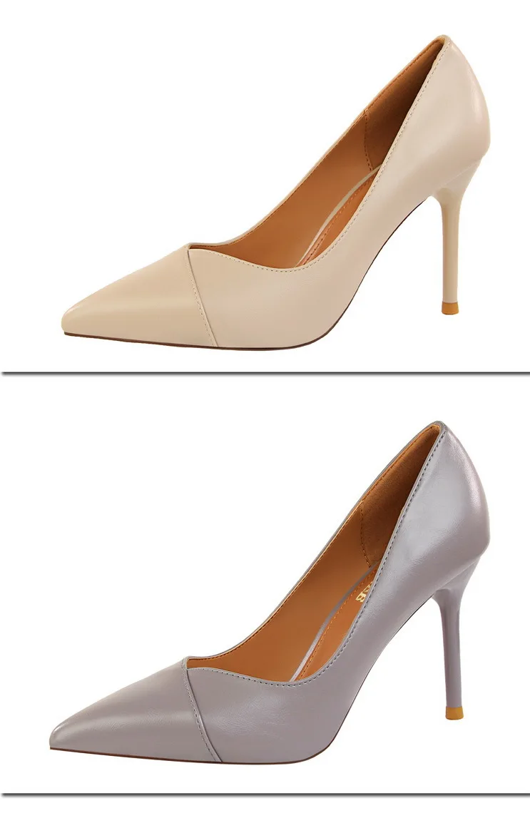 BIGTREE/женские офисные туфли на высоком каблуке; коллекция года; сезон весна; женские туфли-лодочки; модная свадебная обувь; женские босоножки; пикантная обувь для вечеринок