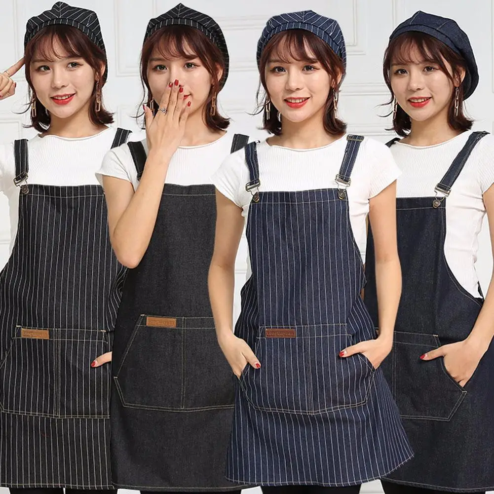 

Adjustable Home Restaurent Kitchen Cooking Chef Baking Dress Apron with Pockets